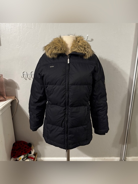Columbia Jackets & Blazers - Y2K Columbia Black Puffer Jacket with Fur Collar